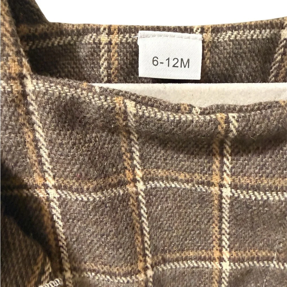 Baby Girl Plaid Long-Sleeve Dress, Size 6–12M (NWOT) - Picture 5 of 7